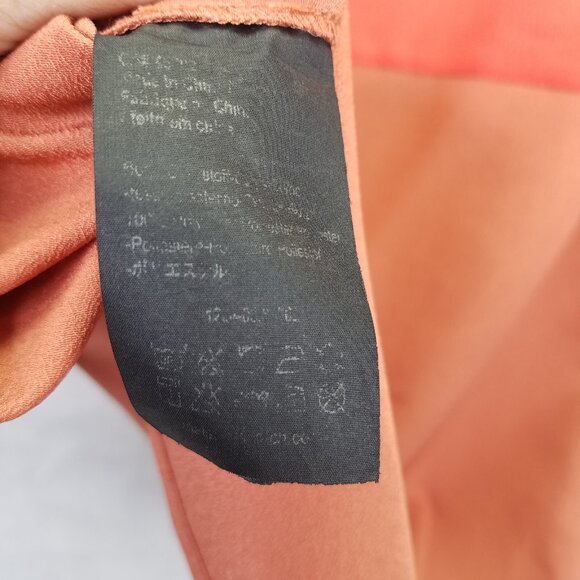 Maison Scotch Shift Dress Women Small Red Colorblock Puff Sleeve Chiffon A-line - Picture 12 of 16